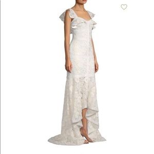 Designer Alexis white lace dress